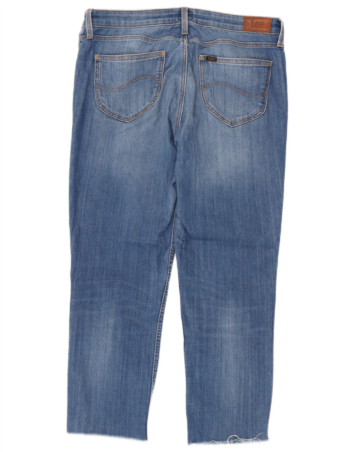 Lee Womens Scarlett Cropped Jeans W33 L25 Blue Cotton