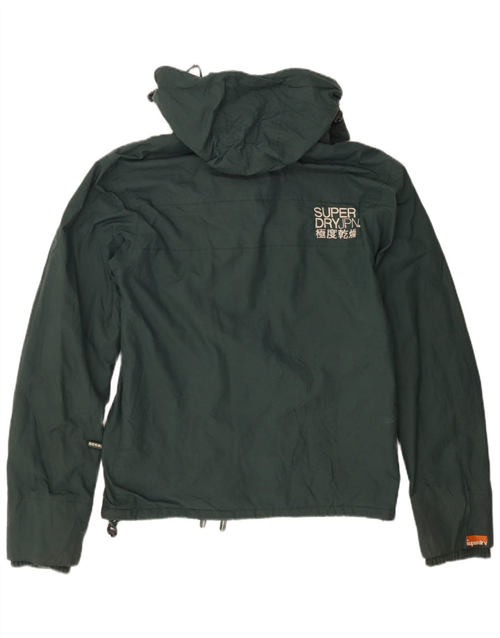 Superdry Mens Hooded Windbreaker Jacket UK 38 Medium Green Nylon