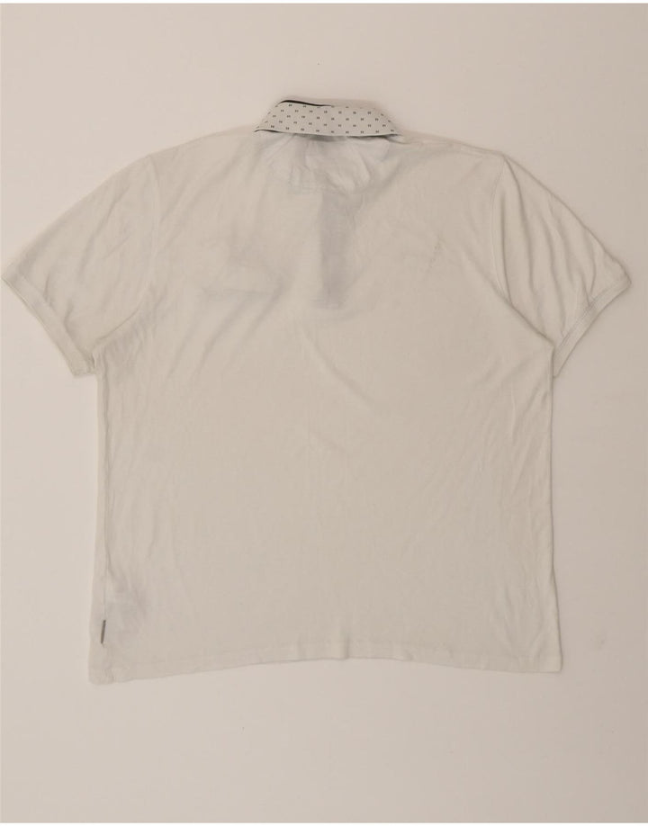 TED BAKER Mens Polo Shirt Size 4 Large White Cotton Vintage Ted Baker and Second-Hand Ted Baker from Messina Hembry 