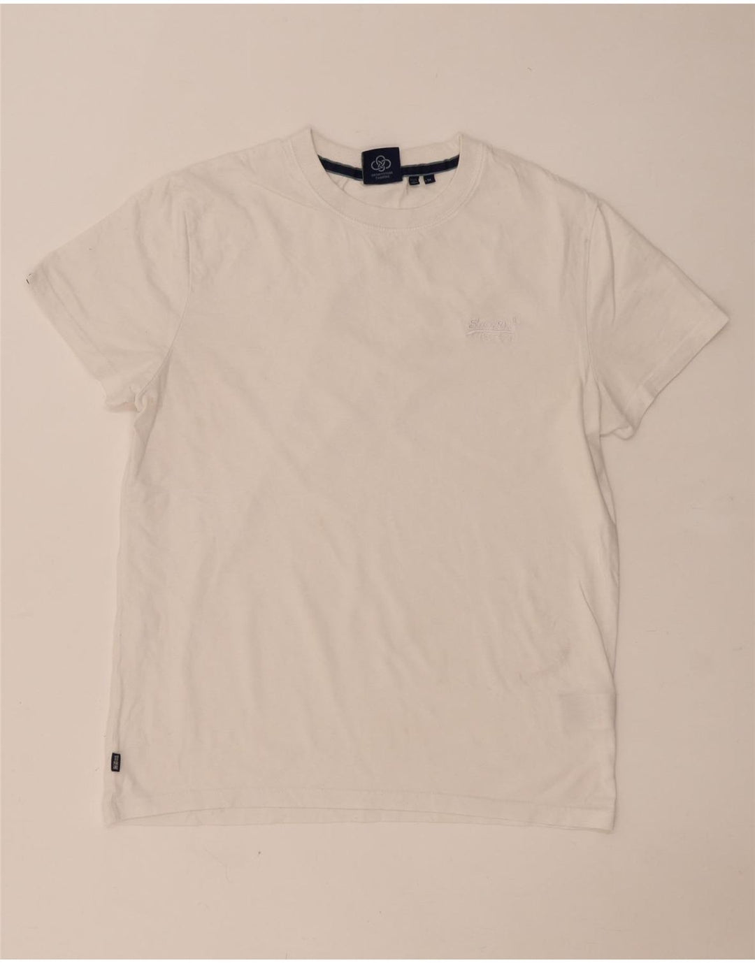 Superdry Mens T-Shirt Top Medium White Cotton
