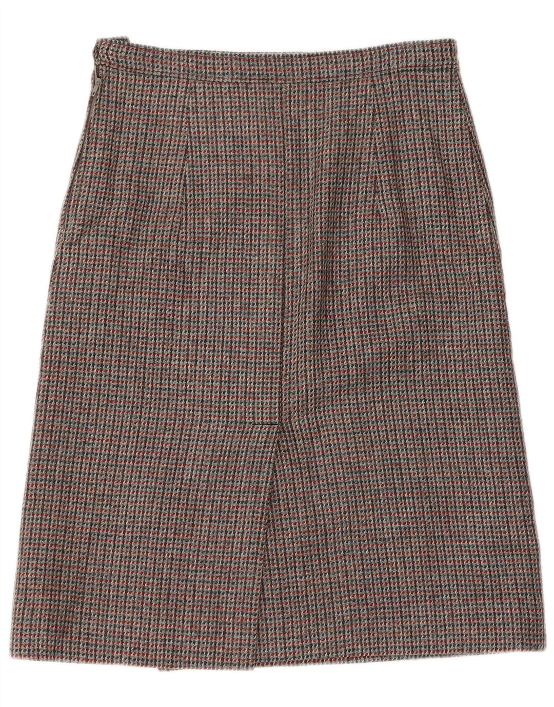 Vintage A-line nederdel til kvinder W30 Medium Grey Houndstooth