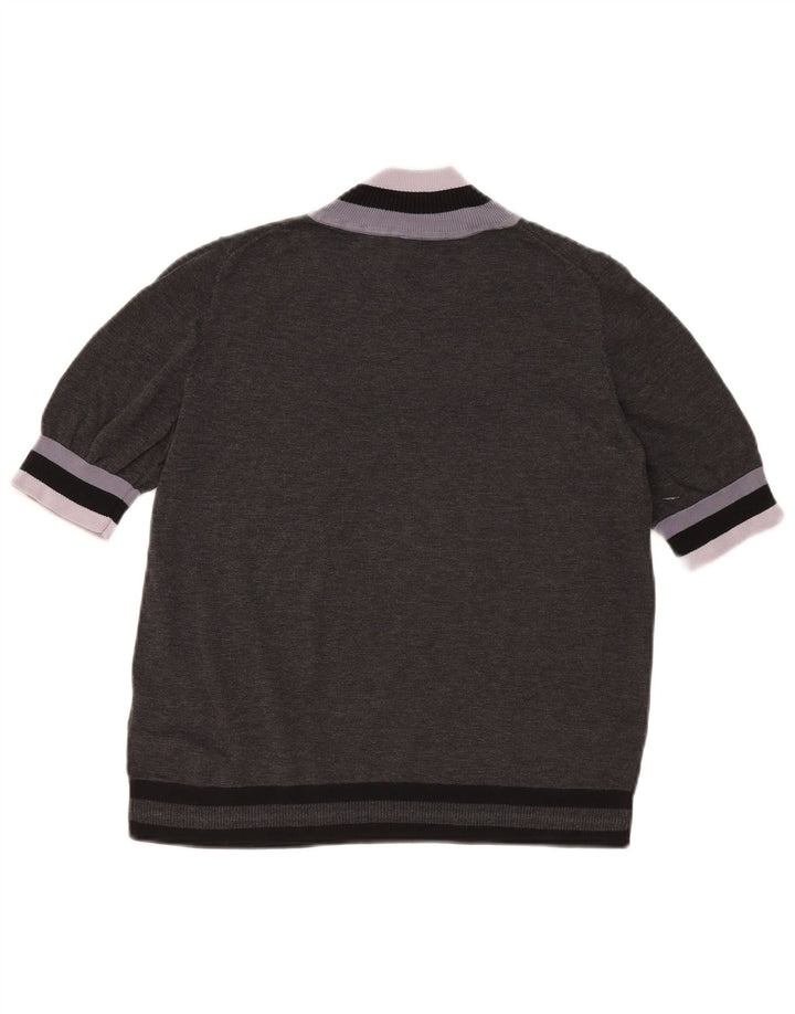 Cos Dame Turtle Neck Jumper Sweater UK 14 Medium Grey Colourblock