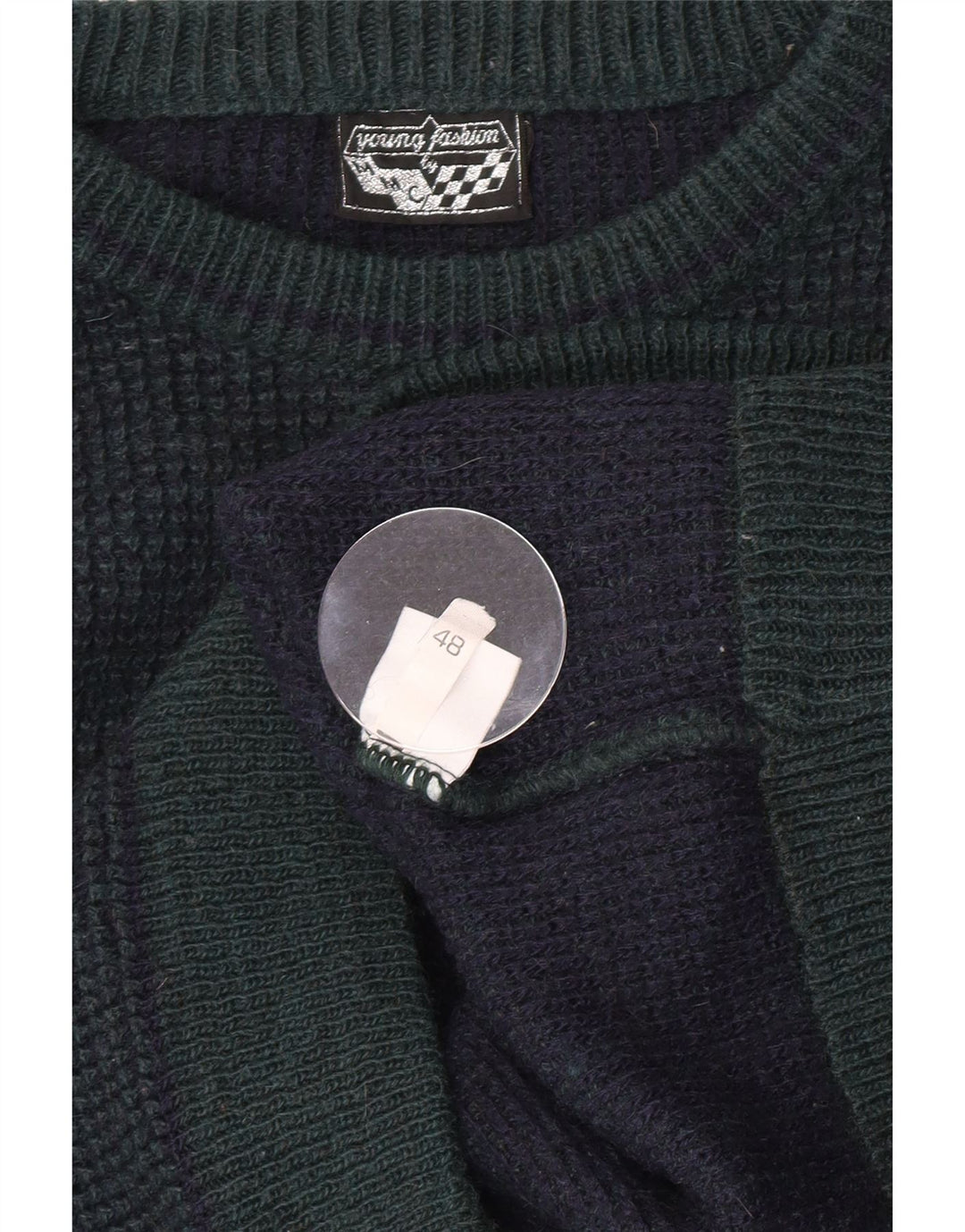 Vintage Mens Crew Neck Jumper Sweater IT 48 Small Green
