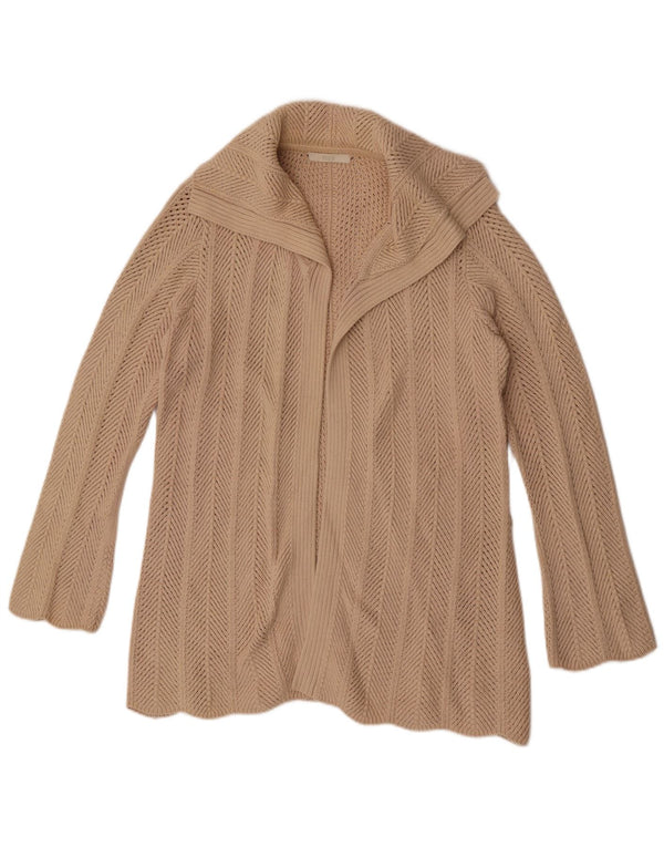 Marks & Spencer Γυναικείο Longline ανοιχτό πουλόβερ ζακέτα UK 14 Large Beige