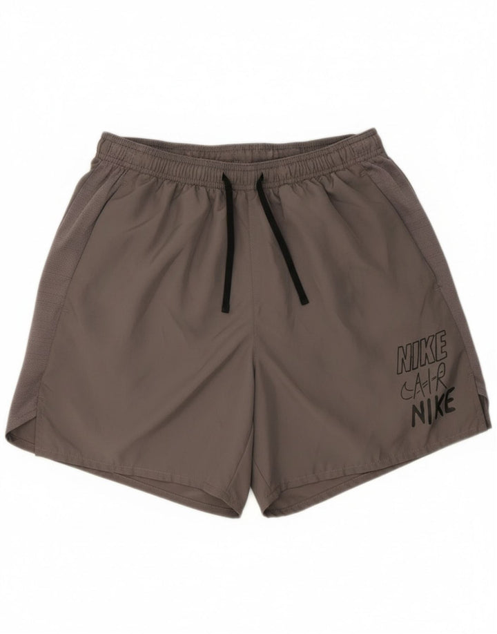 Nike Mens Dri Fit Graphic Sport Shorts Large  Grey Polyester