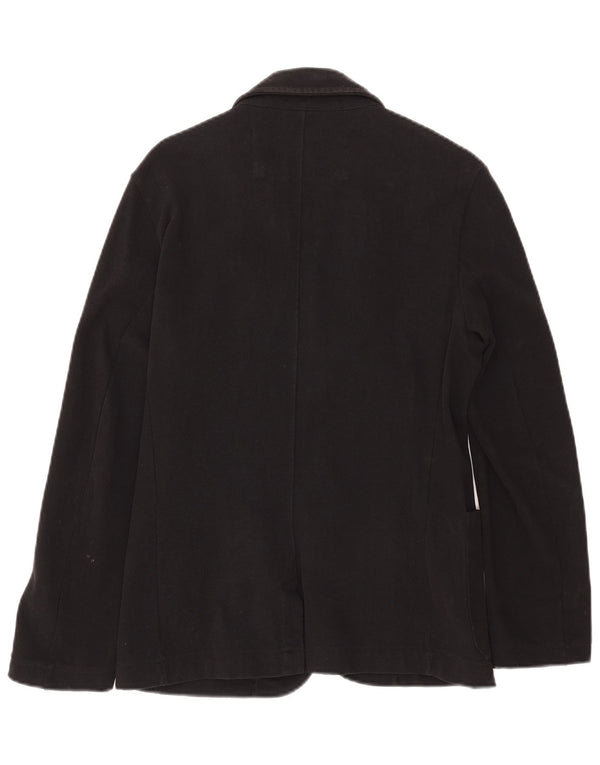 Guess Mens 2 Button Slim Fit Blazer Jacket UK 32 2XS Black Cotton