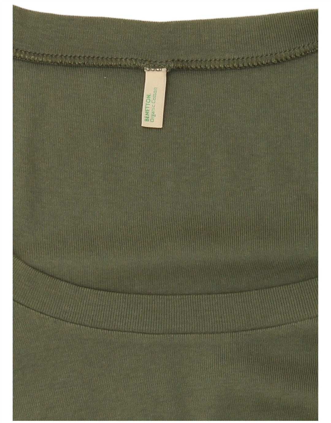 Benetton Womens T-Shirt Top UK 10 Small Khaki
