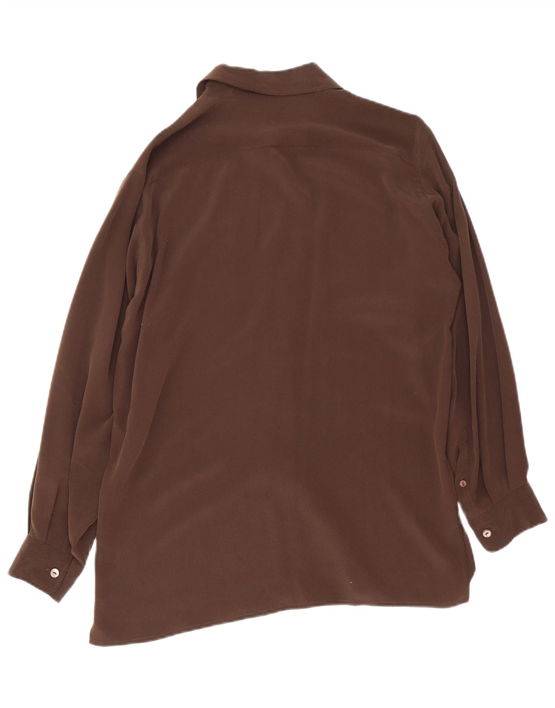 Max Mara Womens Weekend Shirt UK 16 Large Brown Silk