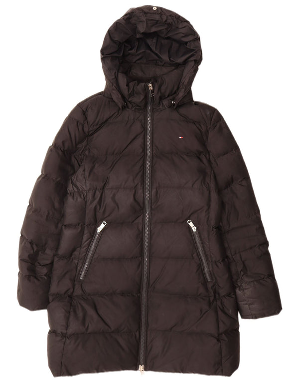 Cappotto imbottito con cappuccio da donna Tommy Hilfiger UK 18 XL poliestere nero