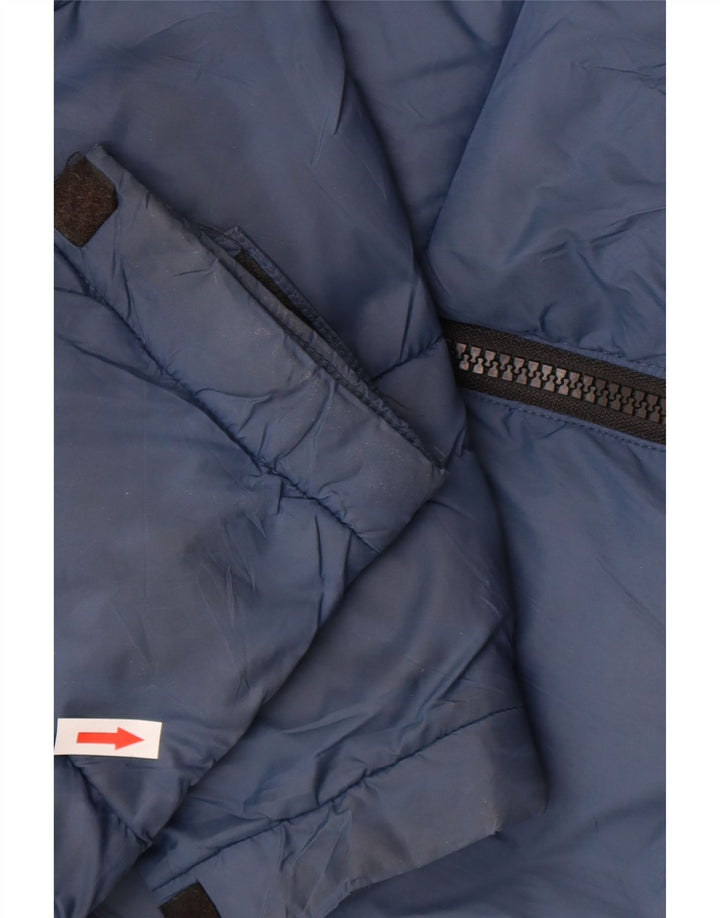Zara Herren Wattierte Jacke UK 36 Small Marineblau Polyester