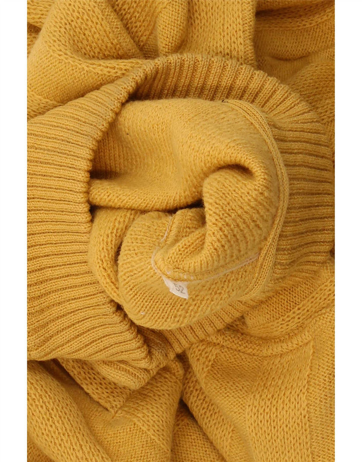 Boat House Mens Button Neck Jumper Sweater IT 52 Large Yellow New Wool