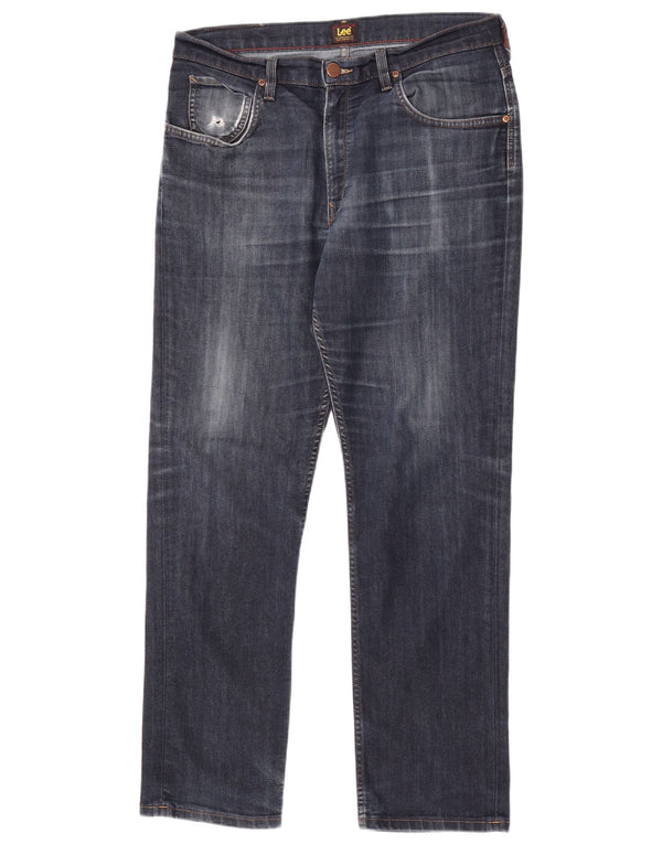 Blugi Lee Brooklyn Straight pentru bărbați L34 L30 Bumbac bleumarin