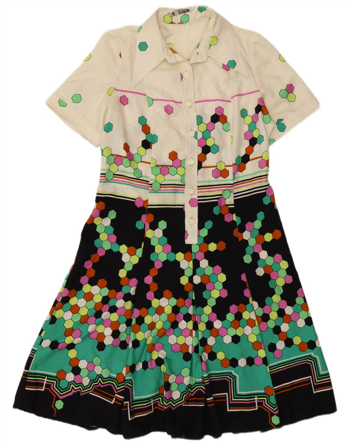 Roslein Dame A-Line Kjole UK 12 Medium Flerfarvet Geometrisk