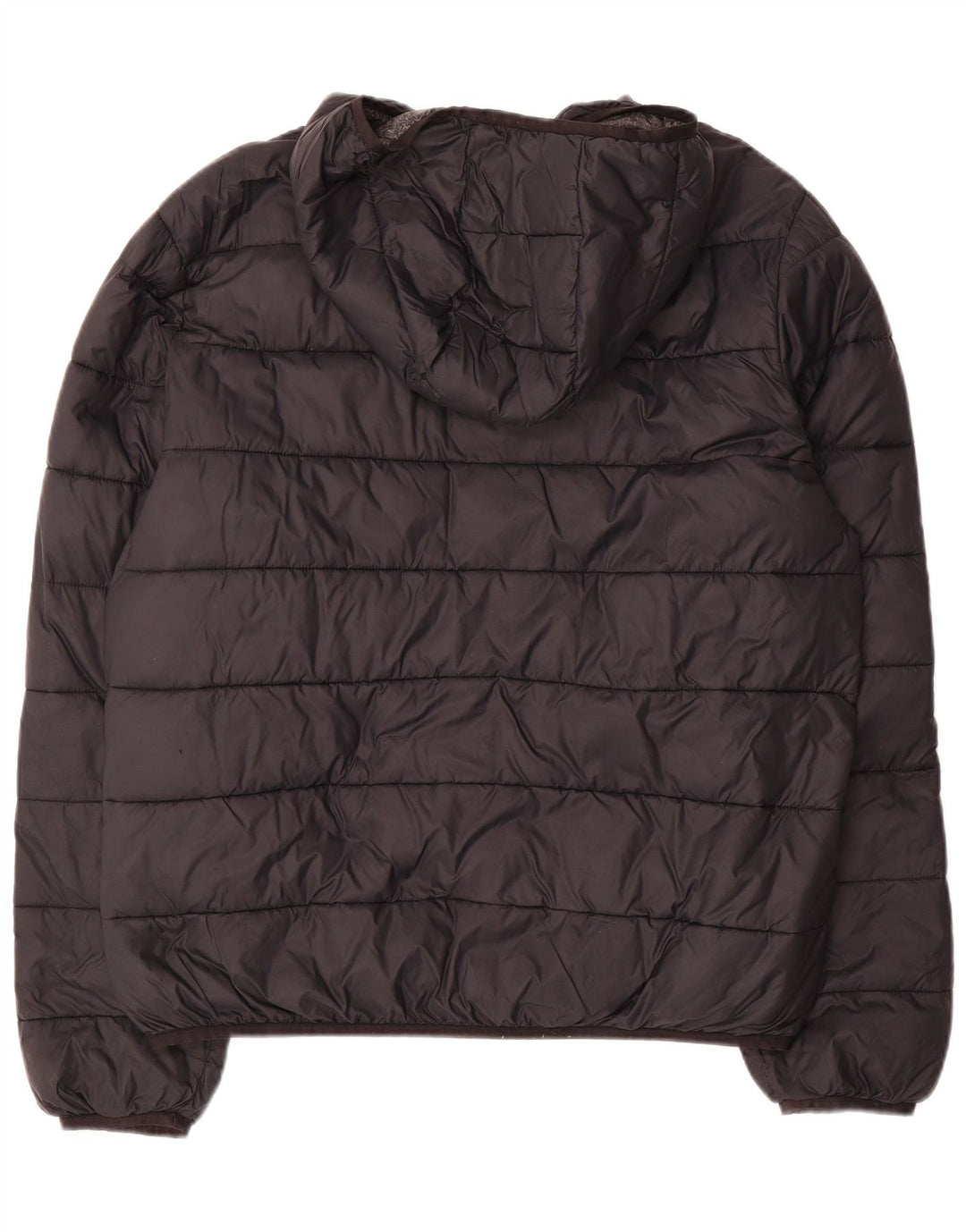Champion Mens Hooded Padded Jacket UK 40 Large Black Polyamide