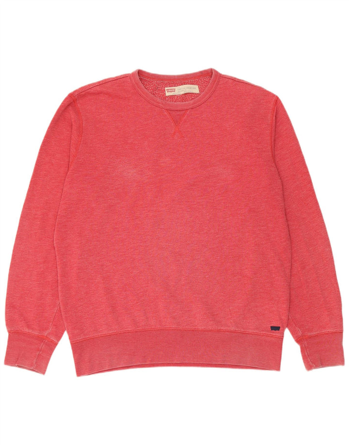 Levi's Herre Standard Fit Sweatshirt Jumper Large Rød