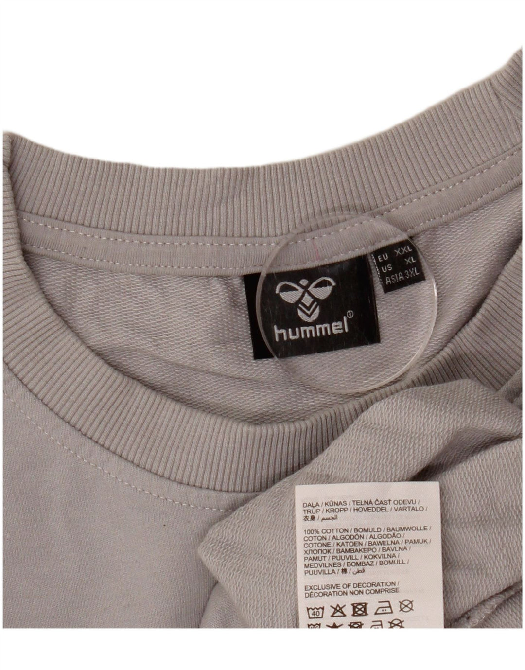 HUMMEL Herren Sweatshirt Pullover 2XL Grau Baumwolle