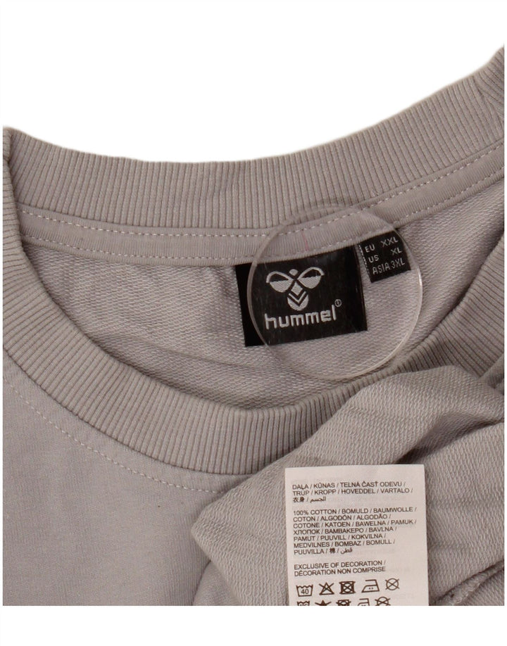 HUMMEL Herren Sweatshirt Pullover 2XL Grau Baumwolle