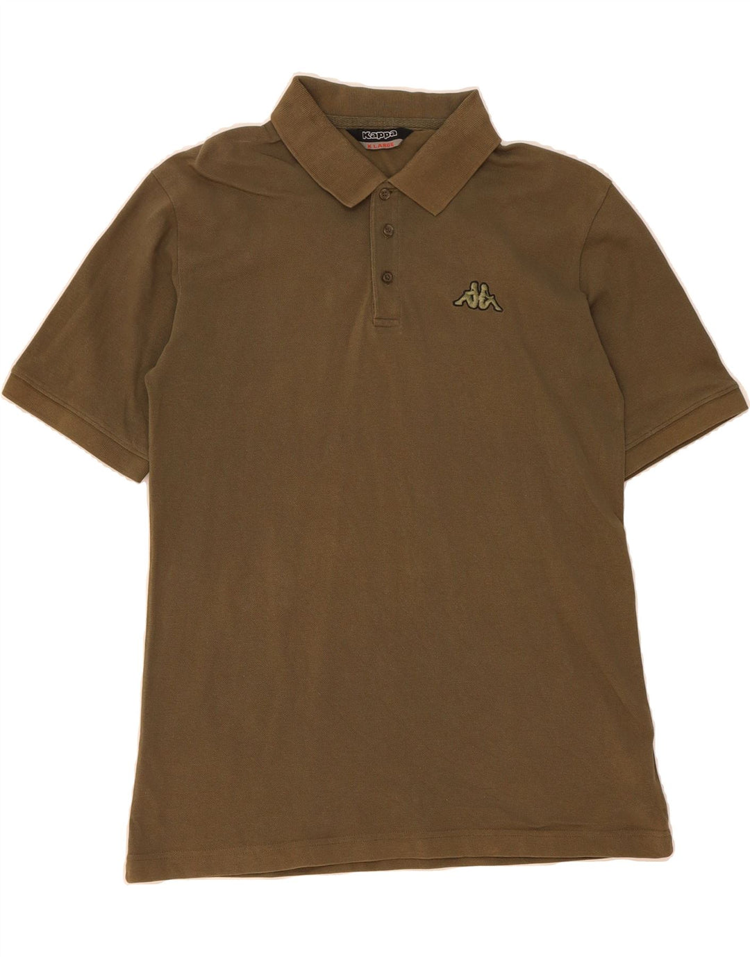 KAPPA Mens Polo Shirt XL Khaki Cotton Vintage Kappa and Second-Hand Kappa from Messina Hembry 