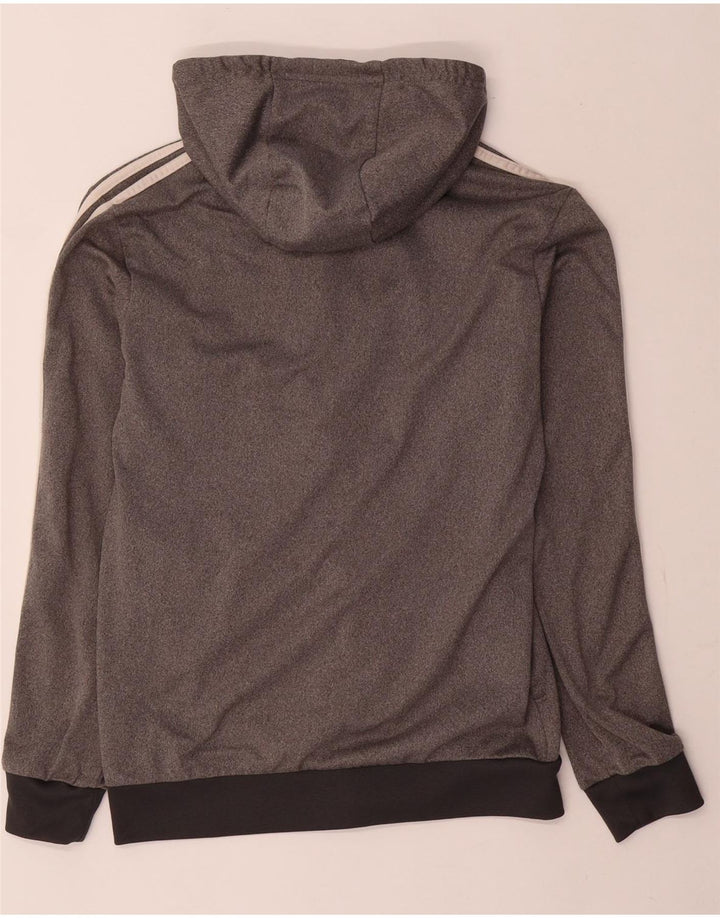 Adidas Mens Zip Hoodie Sweater UK 34/36 Small Grey Polyester