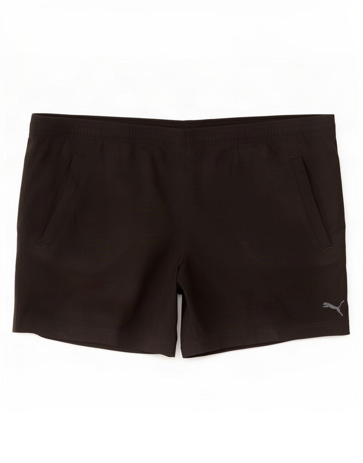 Pantaloncini sportivi da uomo Puma Large neri in poliestere