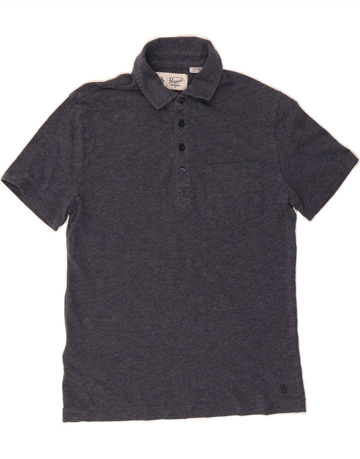 PENGUIN Mens Polo Shirt Small Grey Cotton Vintage Penguin and Second-Hand Penguin from Messina Hembry 