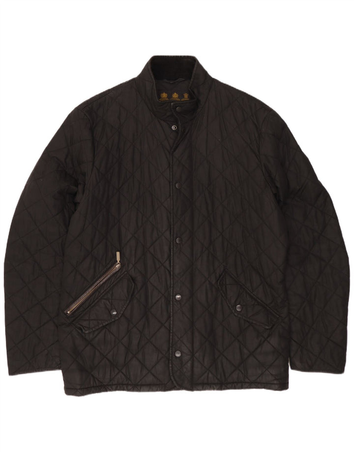 Мужская стеганая куртка Barbour UK 40, большая черная