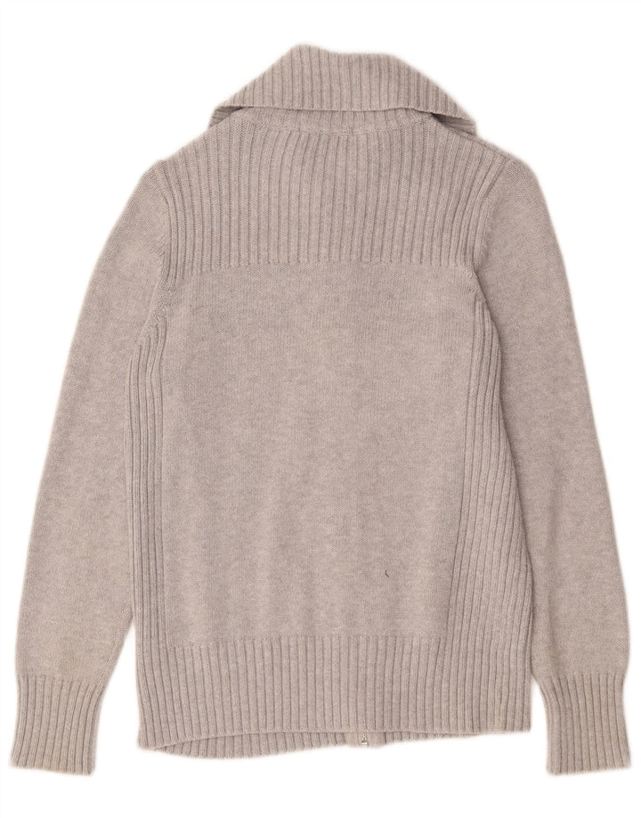 Maglione cardigan da donna Marks & Spencer UK 14 grande cotone grigio