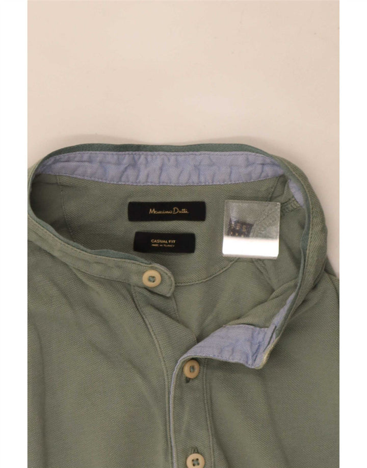 Massimo Dutti Herre Casual Fit Polo Shirt Medium Green