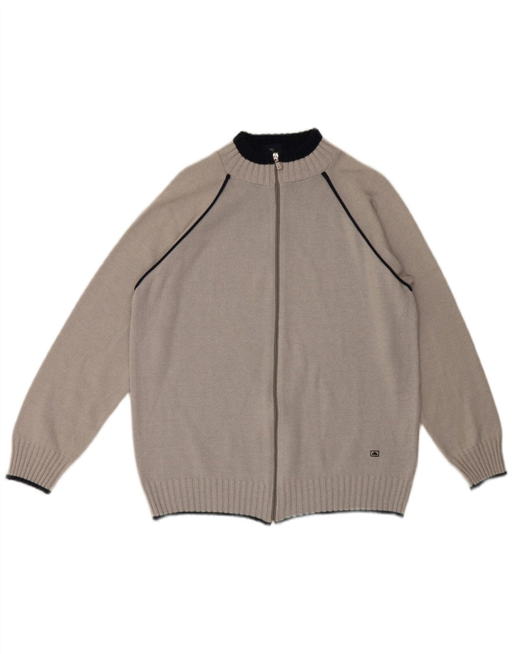 Ellesse Mens Cardigan Sweater XL Grey Cotton