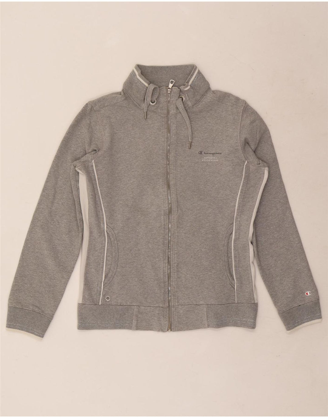 Champion Womens Heritage Classics Tracksuit Top Jacket UK 12 Medium Grey