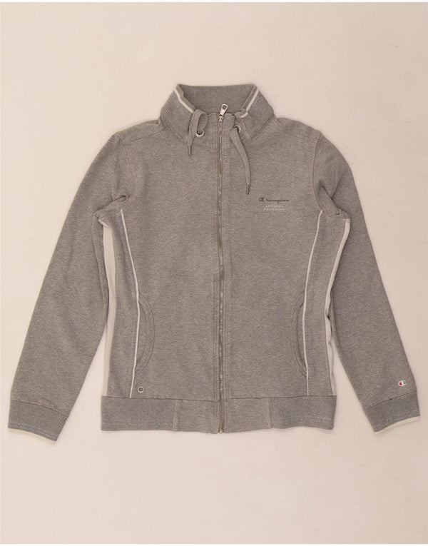 Champion Womens Heritage Classics Tracksuit Top Jacket UK 12 Medium Grey
