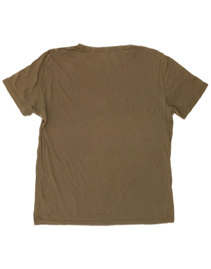 Puma Mens Graphic T-Shirt Top Large Khaki