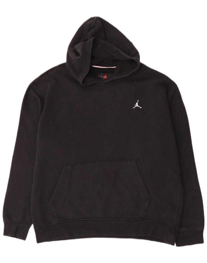 Jordan Mens Hoodie Jumper Large Black Cotton