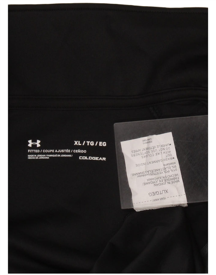 UNDER ARMOUR Mens Cold Gear Graphic Pullover Tracksuit Top XL Black