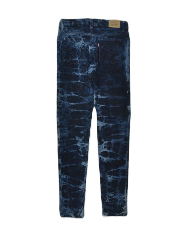 LEVI'S Girls Skinny Jeans 11-12 Years W24 L27  Navy Blue Tie Dye Cotton | Vintage Levi's | Thrift | Second-Hand Levi's | Used Clothing | Messina Hembry 