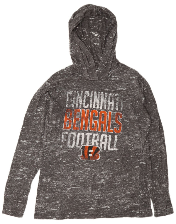 NFL Damen Cincinnati Bengals Graphic Top Langarm UK 18 XL Grau meliert
