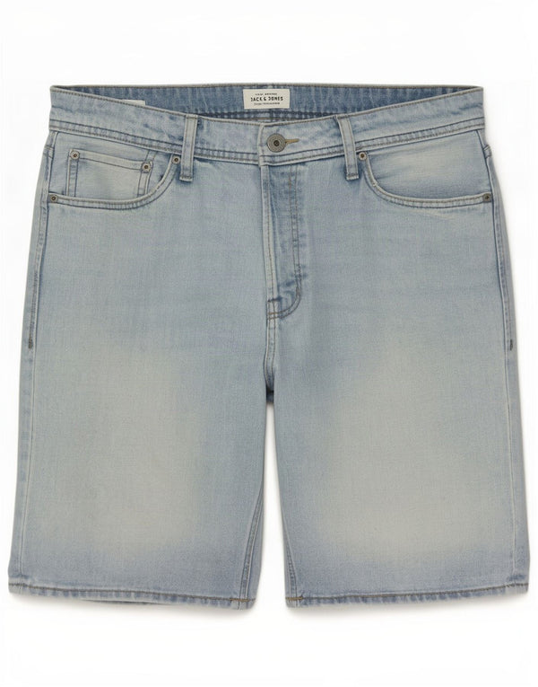 Jack & Jones Mens Regular Fit Denim Shorts Large W36 Blue Cotton