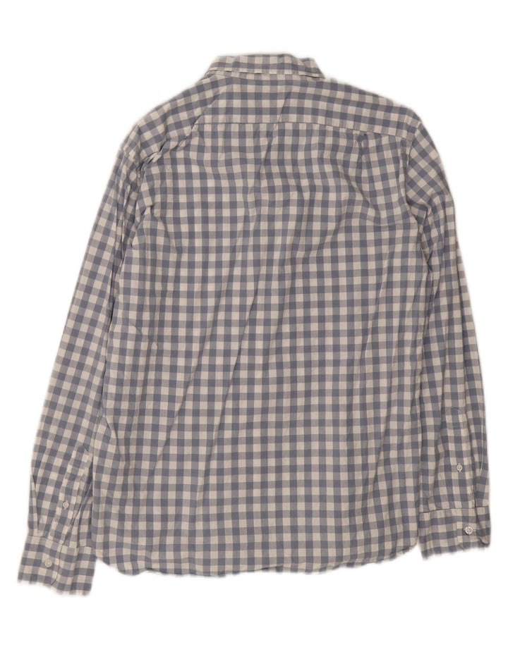 J. CREW Mens Flex Slim Fit Shirt Large Blue Check Cotton Vintage J. Crew and Second-Hand J. Crew from Messina Hembry 