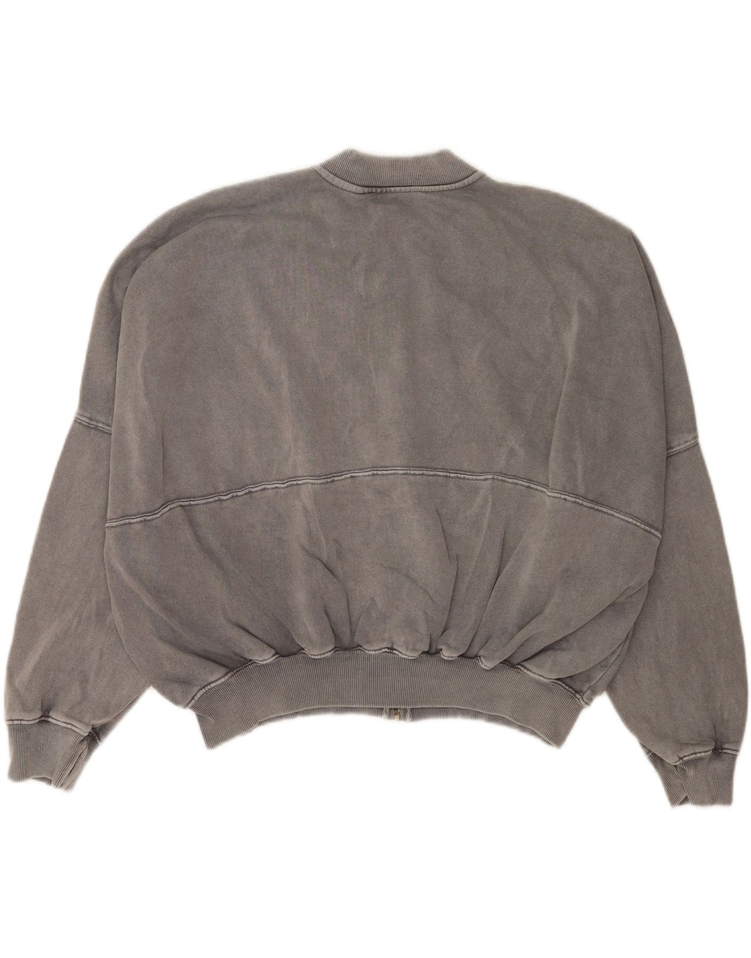 Zara Womens Oversized træningsdragt Topjakke UK 10 Small Grey Bomuld