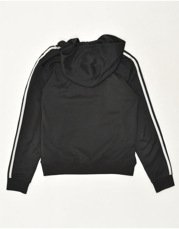 Maglione con cappuccio e zip grafica da donna ADIDAS UK 10 piccolo poliestere nero