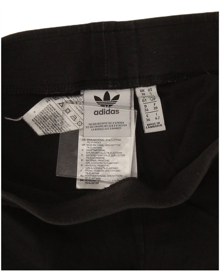 Adidas Womens Leggings UK 10 Small  Black Cotton