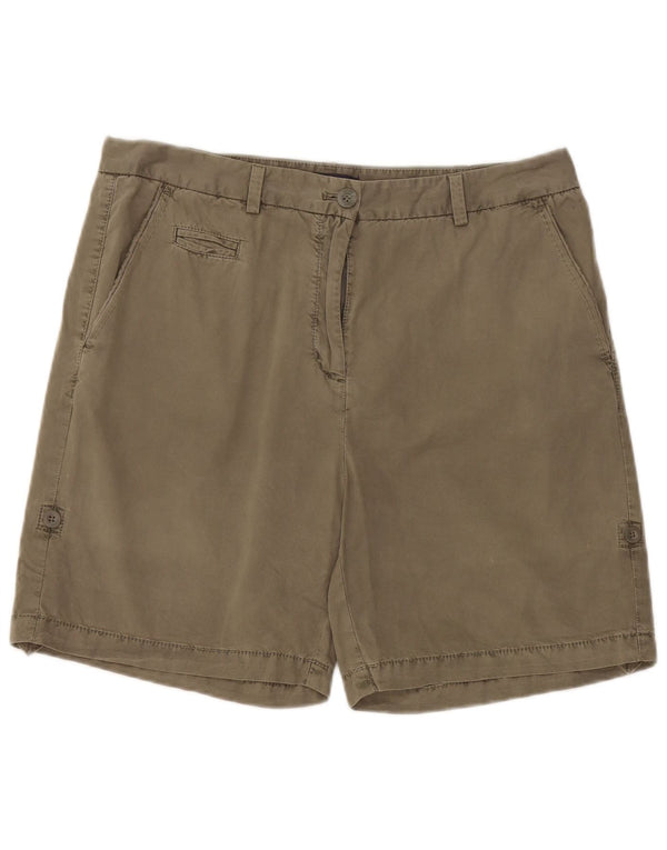 Marks & Spencer Damskie spodenki Chino UK 14, duże, W34, bawełna khaki