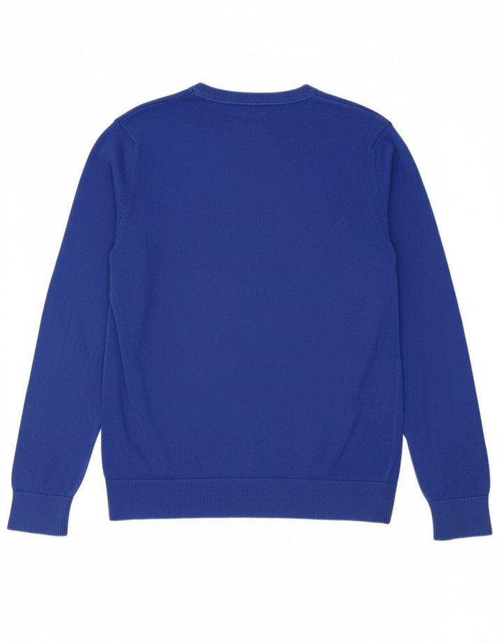 Suéter masculino TOMMY HILFIGER com decote em V XL azul algodão
