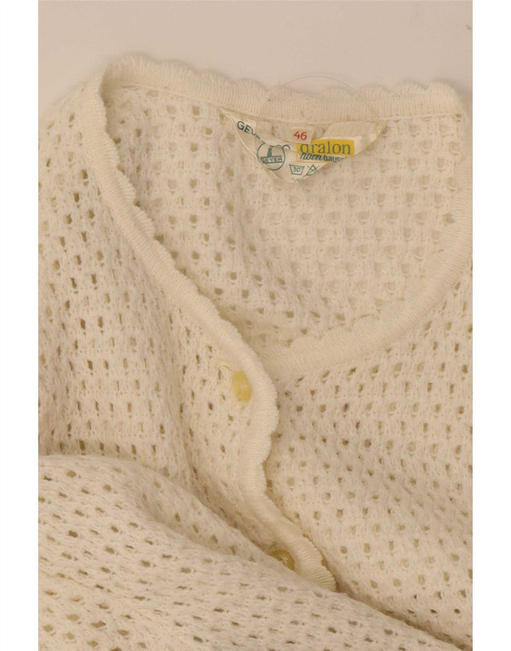 Dralon Womens Cardigan Sweater EU 46 XL Off White