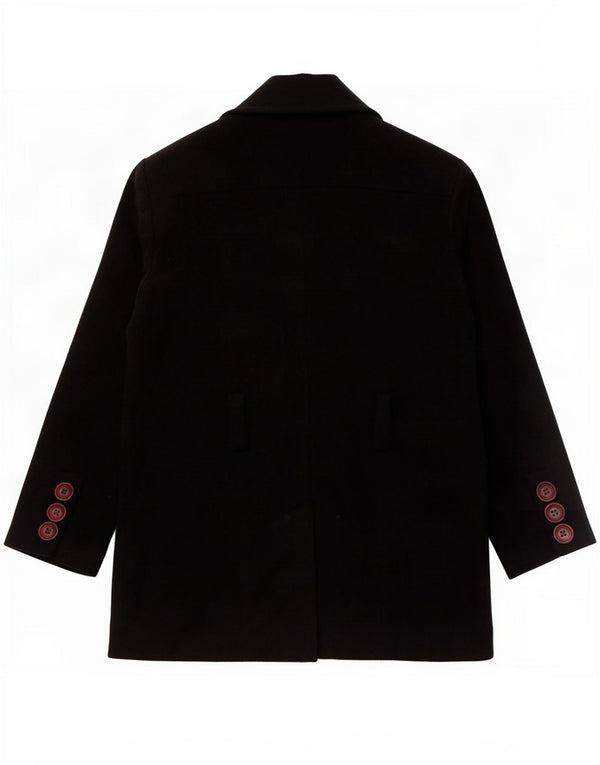 Trussardi Jeans Veste Blazer 4 Boutons Femme IT 46 Large Bleu Marine Laine