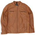 Bruno Banani Herre Læder Biker Jacket UK 44 2XL Brun