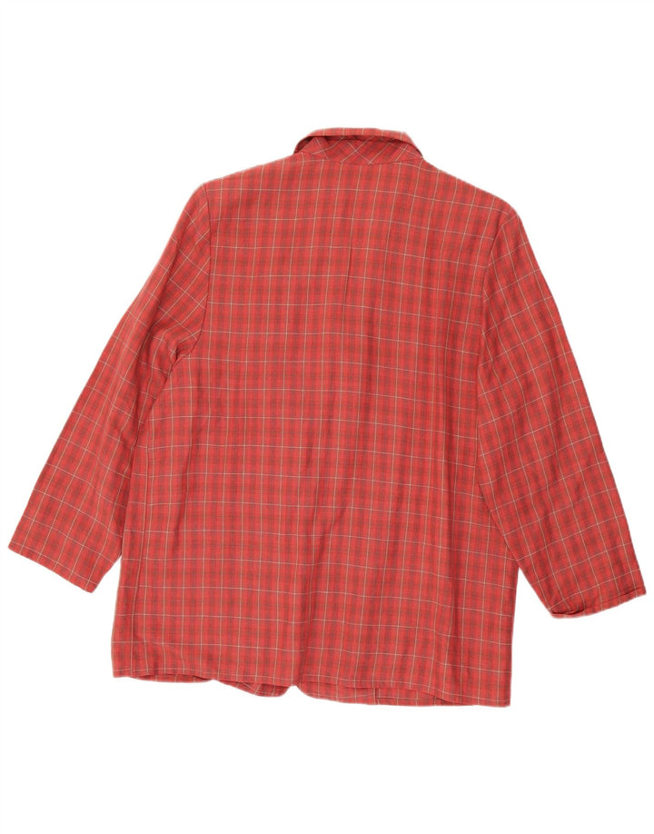 MARKS & SPENCER Damen-Blazerjacke mit 3/4-Ärmeln, UK 18, XL, rot kariert