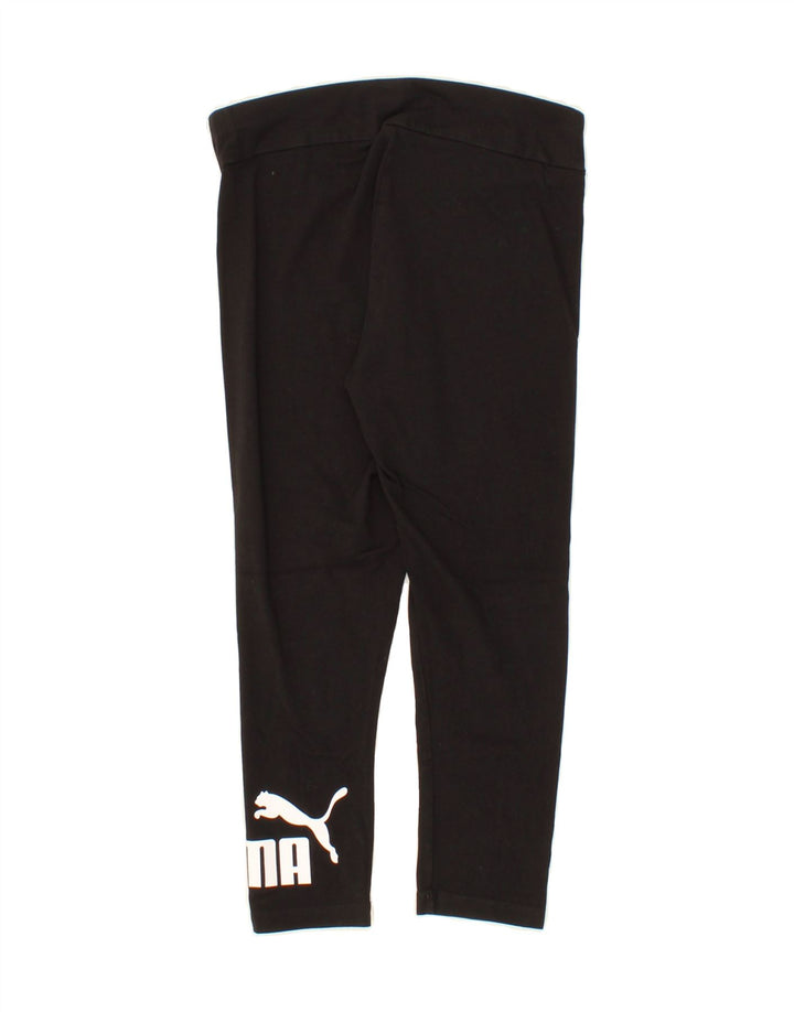 PUMA Womens Graphic Leggings UK 8 Small Black Vintage Puma and Second-Hand Puma from Messina Hembry 