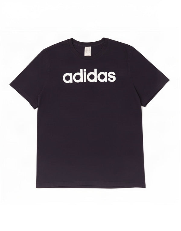 Camiseta gráfica masculina Adidas Top 2XL algodão azul marinho