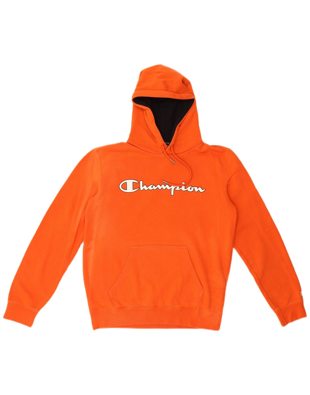 Champion Mens Graphic Hoodie Jumper Medium Orange